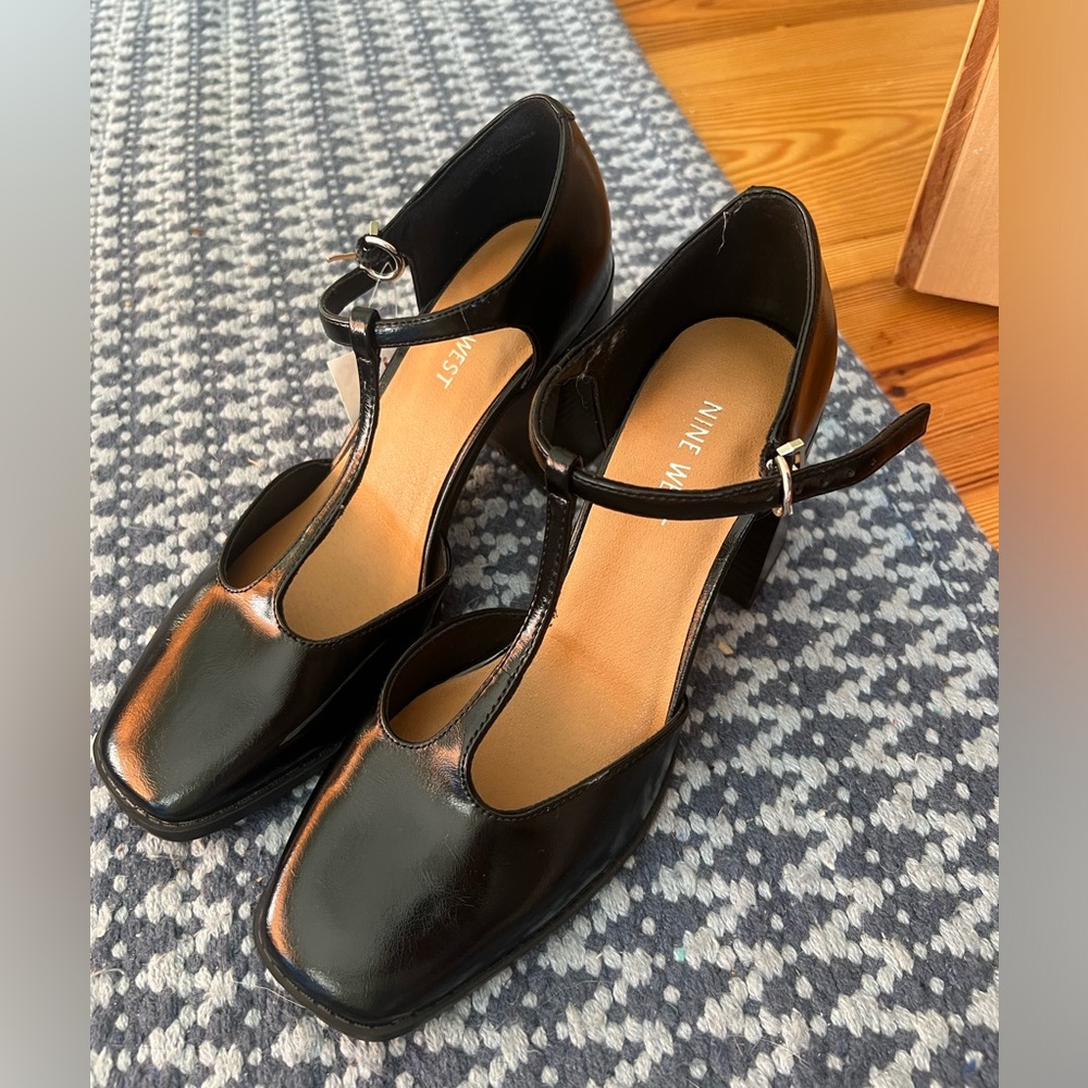 🖤New Nine West Janky T-strap heels black 8.5 - Picture 7 of 9
